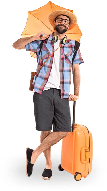 Traveller with luggage